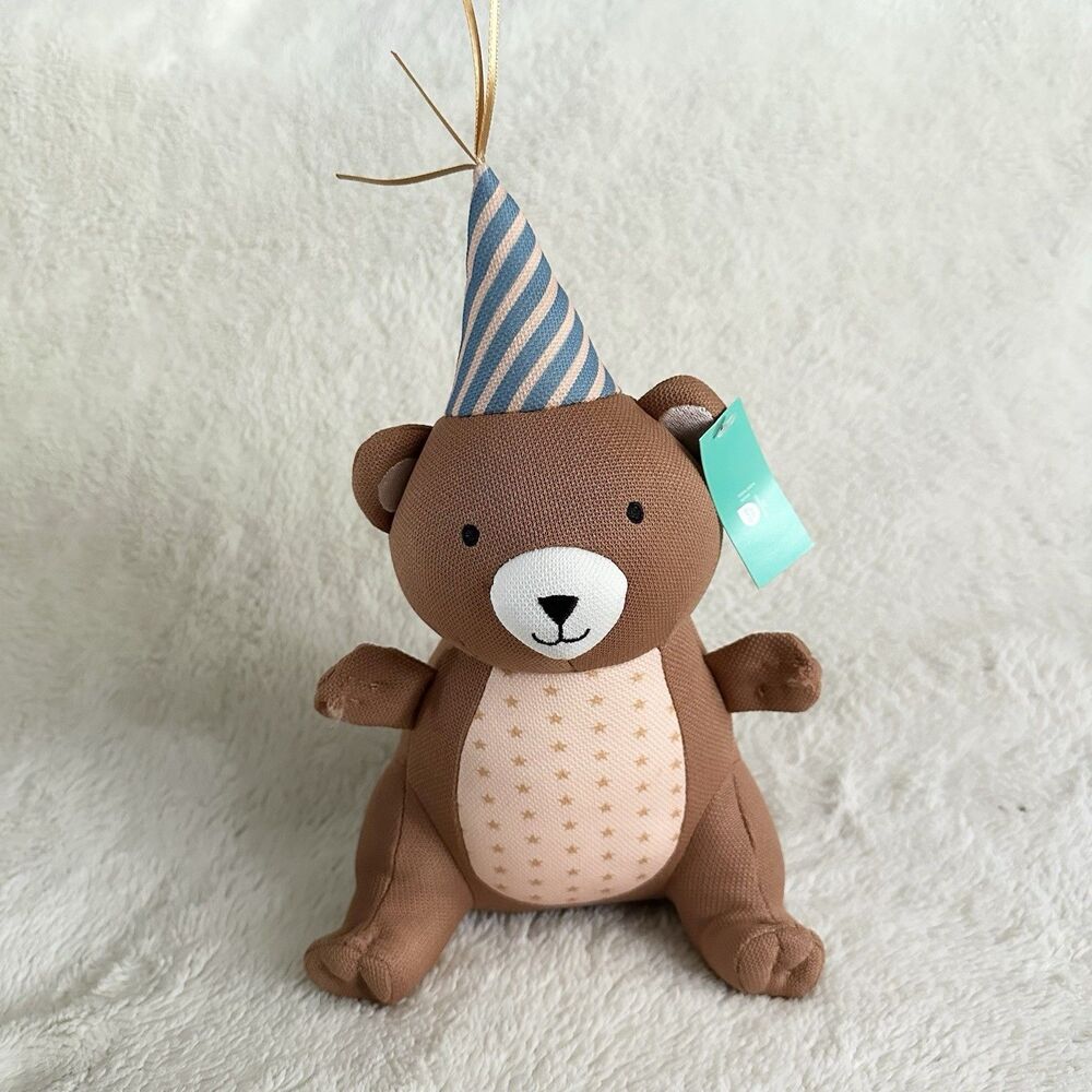 Target Pillowfort Milestone Birthday Party Hat 10" Stuffed Teddy Bear